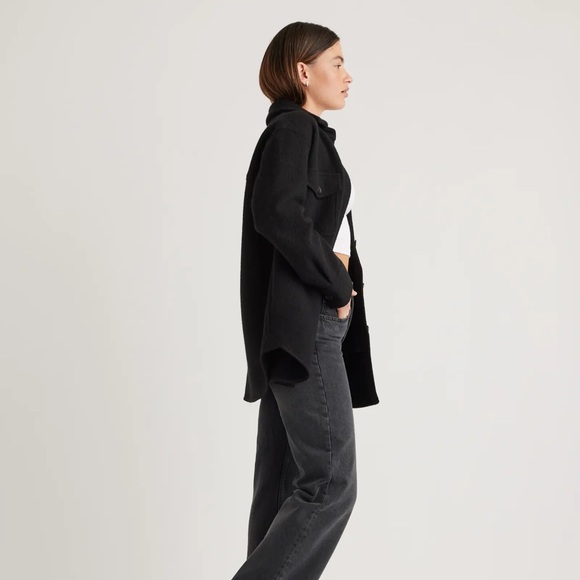 Quince NWT Merino Wool Shirt Jacket Black Multiple Sizes - Picture 6 of 16